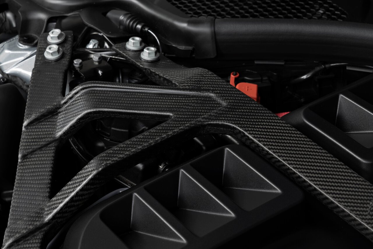 Dinan Matte Carbon Fiber Strut Tower Brace - 2021-2026 BMW M2/M3/M4 G80 G82 G87