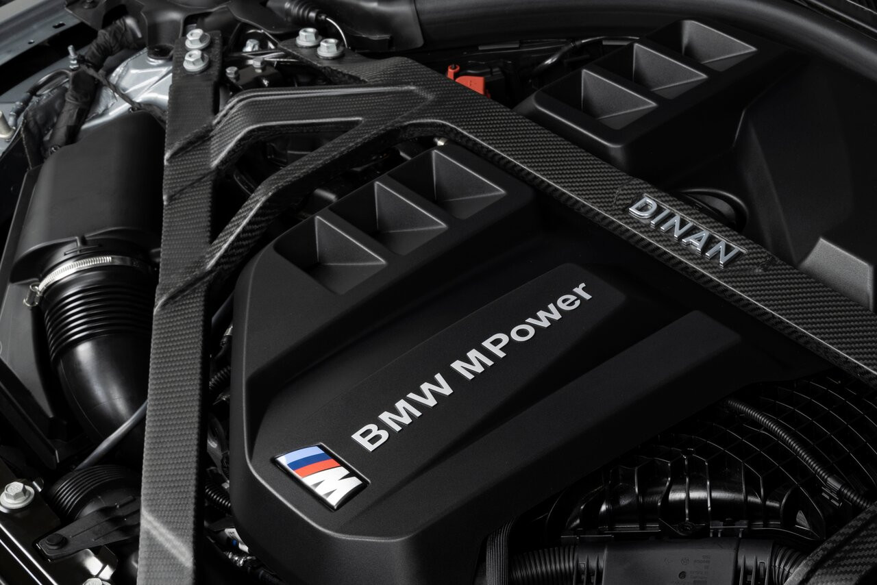 Dinan Matte Carbon Fiber Strut Tower Brace - 2021-2026 BMW M2/M3/M4 G80 G82 G87