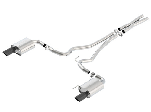 Borla S Type Cat Back Exhaust (Black Chrome) 140590BC, 2015-2017 Ford Mustang GT Borla S Type Cat Back Exhaust (Black Chrome) 140590BC, 2015-2017 Ford Mustang GT