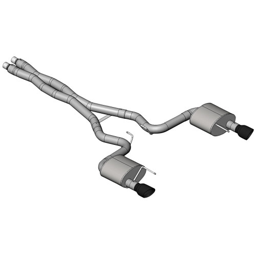 Corsa Cat Back Exhaust (Black Tips) 14328BLK, 2015-2017 Ford Mustang GT Corsa Cat Back Exhaust (Black Tips) 14328BLK, 2015-2017 Ford Mustang GT