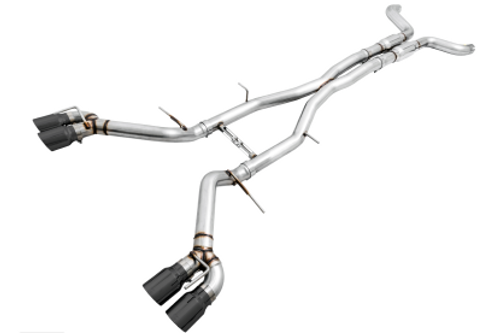 AWE Non-Res Cat-Back Exhaust - Track Edition (Black Tips) 3020-43074 16-19 Chevy Camaro SS