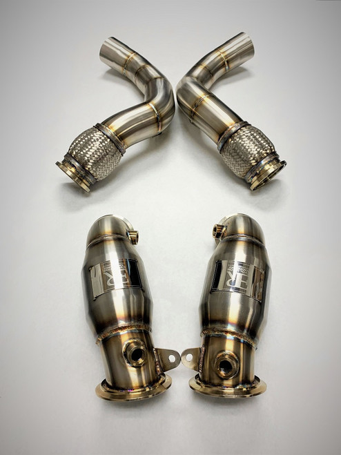 Evolution Racewerks High Flow Catted Downpipe 2020+ BMW X5M X6M F95/F96