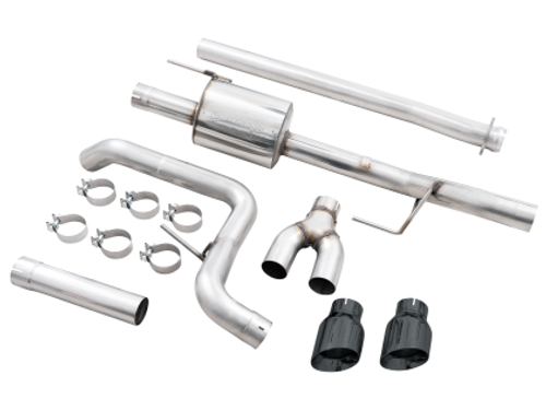 AWE 0FG Dual Side Exit Exhaust for '21+ Ford F-150 - 4.5" Diamond Black Tips - 3015-23059 AWE 0FG Dual Side Exit Exhaust for '21+ Ford F-150 - 4.5" Diamond Black Tips - 3015-23059
