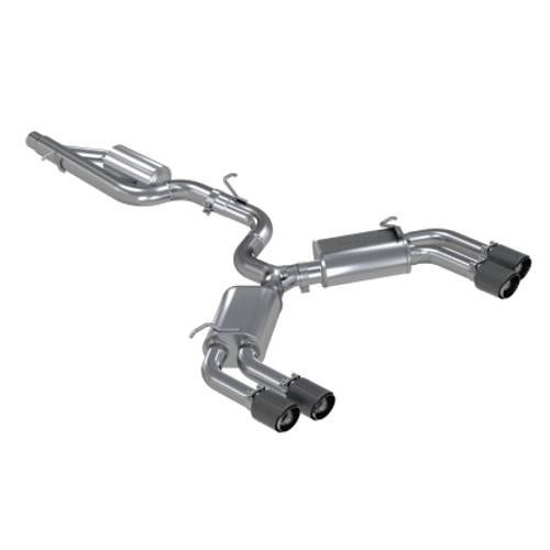 MBRP 3in Cat Back Exhaust Quad Split Rear Exit W/ Carbon Fiber Tips S46013CF 2015-2020 Audi S3