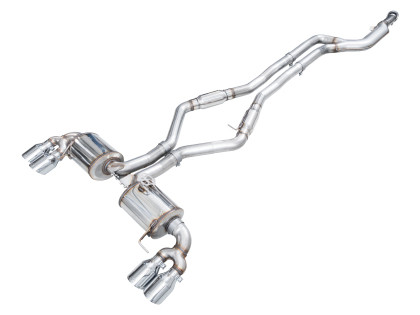 AWE Tuning Touring Edition Exhaust - Chrome Silver Tips 2022-2026 BMW M240i (G42) (3015-42240)