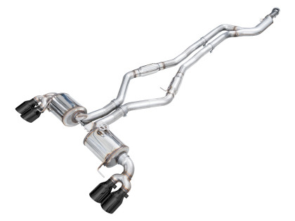 AWE Tuning Touring Edition Exhaust - Diamond Black Tips 2022-2026 BMW M240i (G42) (3015-43240)