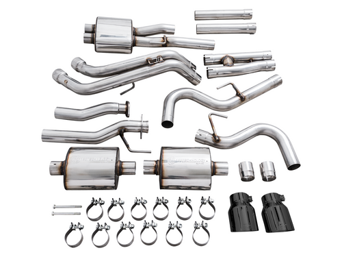 AWE 16-22 Toyota Tacoma 0FG Catback Exhaust Dual Diamond Black
