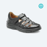 Dr Comfort Breeze Black is a casual, modern sandal with an open-air design that delivers cooling comfort. 