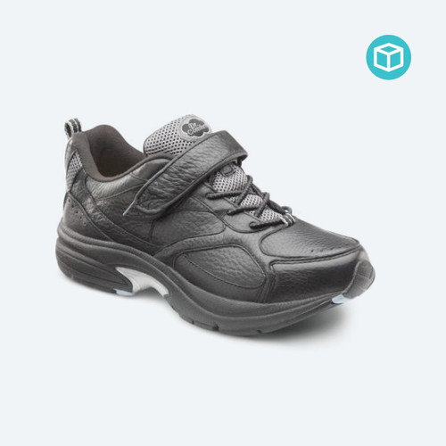 The women’s Dr. Comfort® Spirit Black athletic shoe delivers style and comfort in a lightweight sneaker.