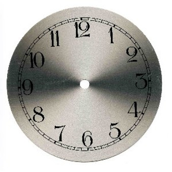 SILVERED ROUND ARABIC DIAL 165mm