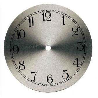 SILVERED ROUND ARABIC DIAL 175mm