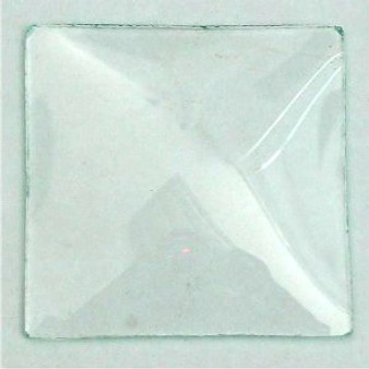 SQUARE ROUGH-EDGE CONVEX GLASS 4 3/16inch