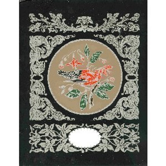 BIRDS, PATTERN W3: 8 3/4inch x 11inch BLACK