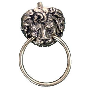 LIONS HEAD HANDLE + RING 42 x 35mm