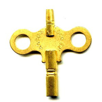 DOUBLE-ENDED ANSONIA BRASS KEY