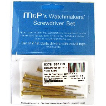 SET OF 9 WATCHMAKERS' SCREWDRIVERS