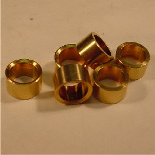 CLOCK BUSHES, BRASS, 10 OF SIZE 12