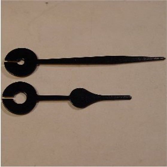 QUARTZ CLOCK HANDS FOR MINI MOVEMENT, Spade, Black, 40mm/29mm