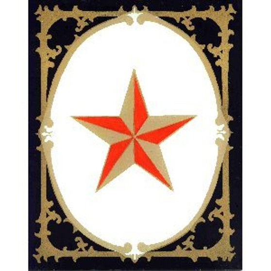 STAR, PATTERN W4: 8 3/4inch x 11inch BLACK