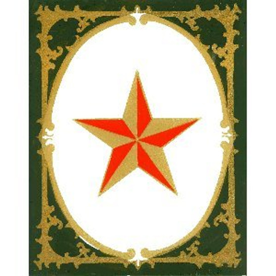 STAR, PATTERN W4: 8 3/4inch x 11inch GREEN