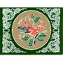 BIRDS, PATTERN W3: 8inch x 6inch GREEN