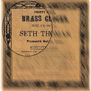 BACKBOARD LABEL SETH THOMAS NO. 7