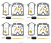 4X CARBURETOR CARB REBUILD KIT 77-80  KZ1000 B1 B2 A1 A2 A3 KZ 1000 w/ plug