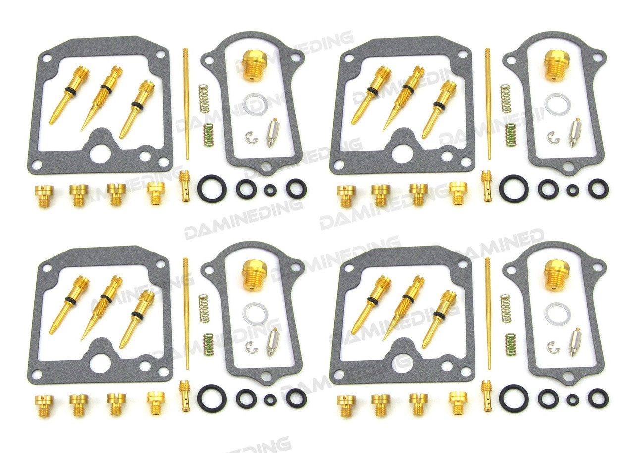 Carburetor Rebuild Kit For Kawasaki KZ650 / KZ650B / KZ650C / KZ650D (1977-1978) – 4 Sets, 90-Day Warranty