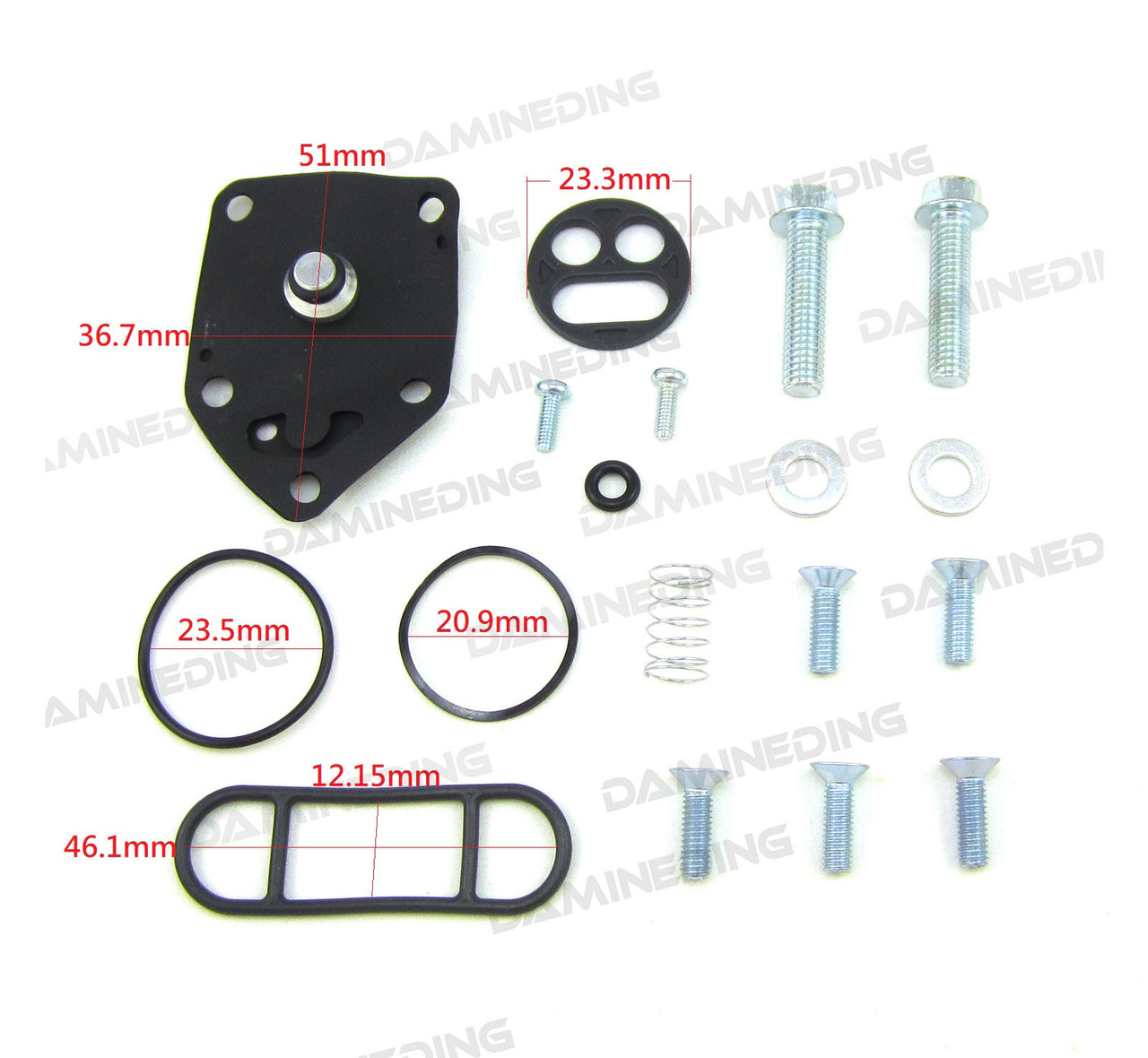 Fuel/Gas Petcock Repair Kit for Suzuki Quad Runner 500, 1998-2000