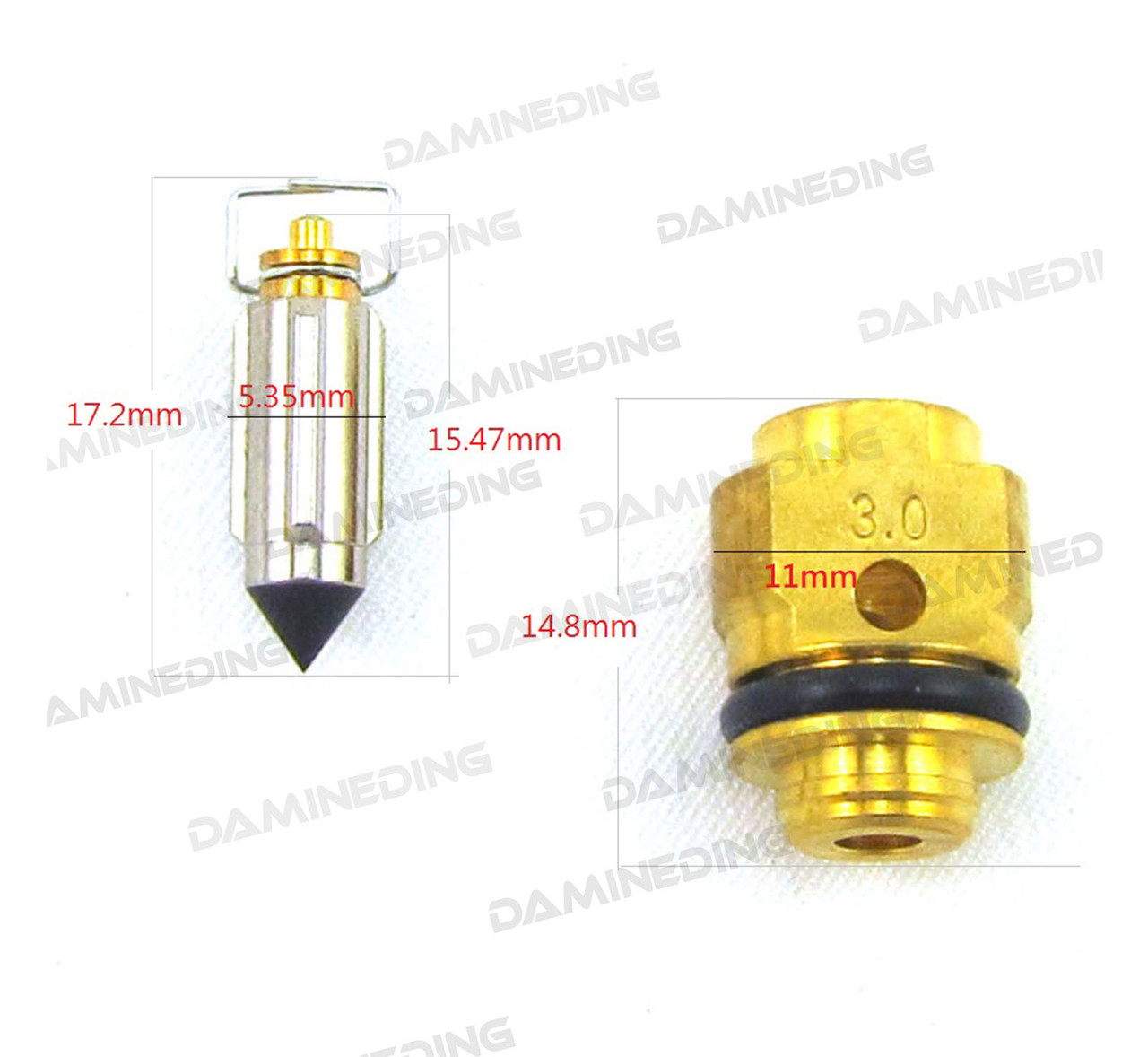 Carb Needle Seat Carburetor Float Valve Trail Grizzly 660 For 5KM