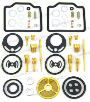 2X Deluxe CARB REBUILD KIT Hawk 250 CB72 plus 1 Fuel Petcock