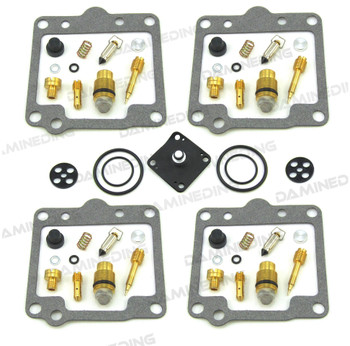 4 X CARB REBUILD KIT w/plug 80-81  XS1100S XS1100L and 1 Fuel Petcock Repair Kit