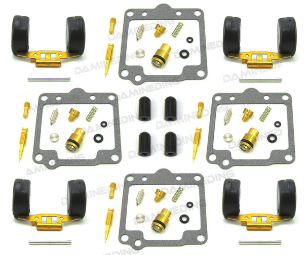 4x  Deluxe Carb Rebuild Kit  81-83 KZ1000 LTD J ELR CSR carb float w/plug 4x  Deluxe Carb Rebuild Kit  81-83 KZ1000 LTD J ELR CSR carb float w/plug