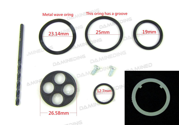 FUEL PETCOCK REBUILD GASKET KIT CB650 81-82 GB500 89-90