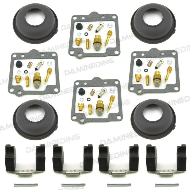 4 X  Deluxe Carb Rebuild Kit w/plug 1980-1981 XS1100 with Diaphragm & Carb Float 4 X  Deluxe Carb Rebuild Kit w/plug 1980-1981 XS1100 with Diaphragm & Carb Float