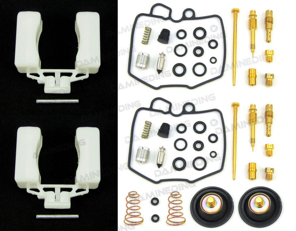 2 X 82-85 CB450SC Carb Rebuild Repair Kit w/plug & Float & Air Cut Off Valve