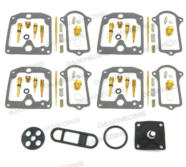 4 X CARBURETOR REPAIR REBUILD KIT Suzuki GS750 77-79 & 1 Fuel Petcock Repair kit