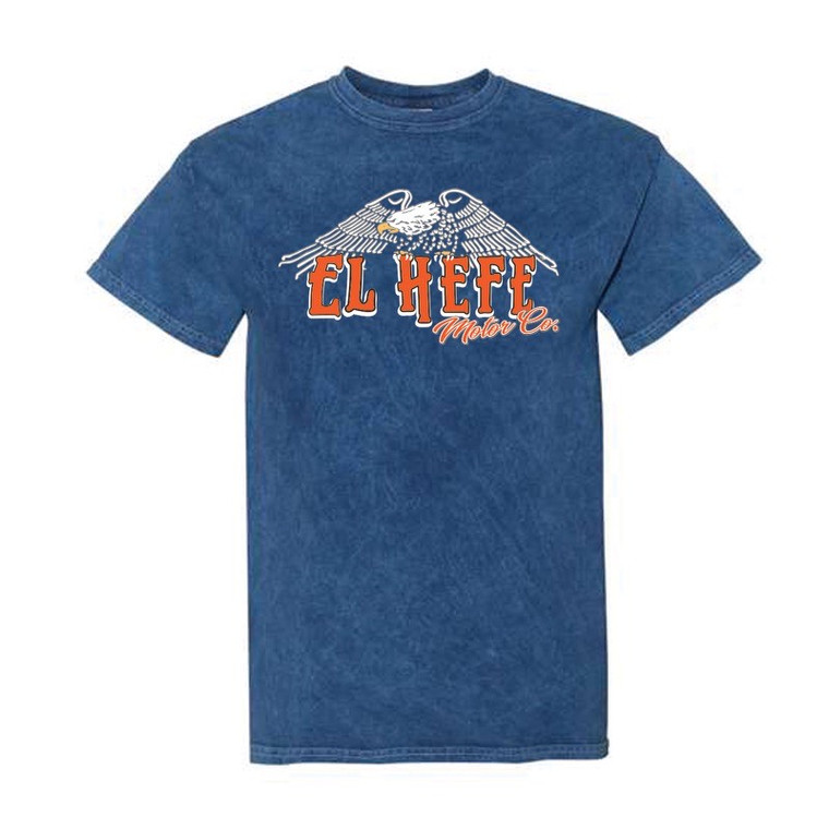 El Hefe Motorcycle Co. Vintage Eagle Blue T-Shirt