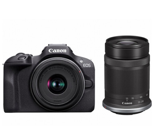 Canon EOS R100 + RF-S 18-45mm f/4.5-6.3 IS STM + RF-S 55-210mm f/5-7.1 IS STM
