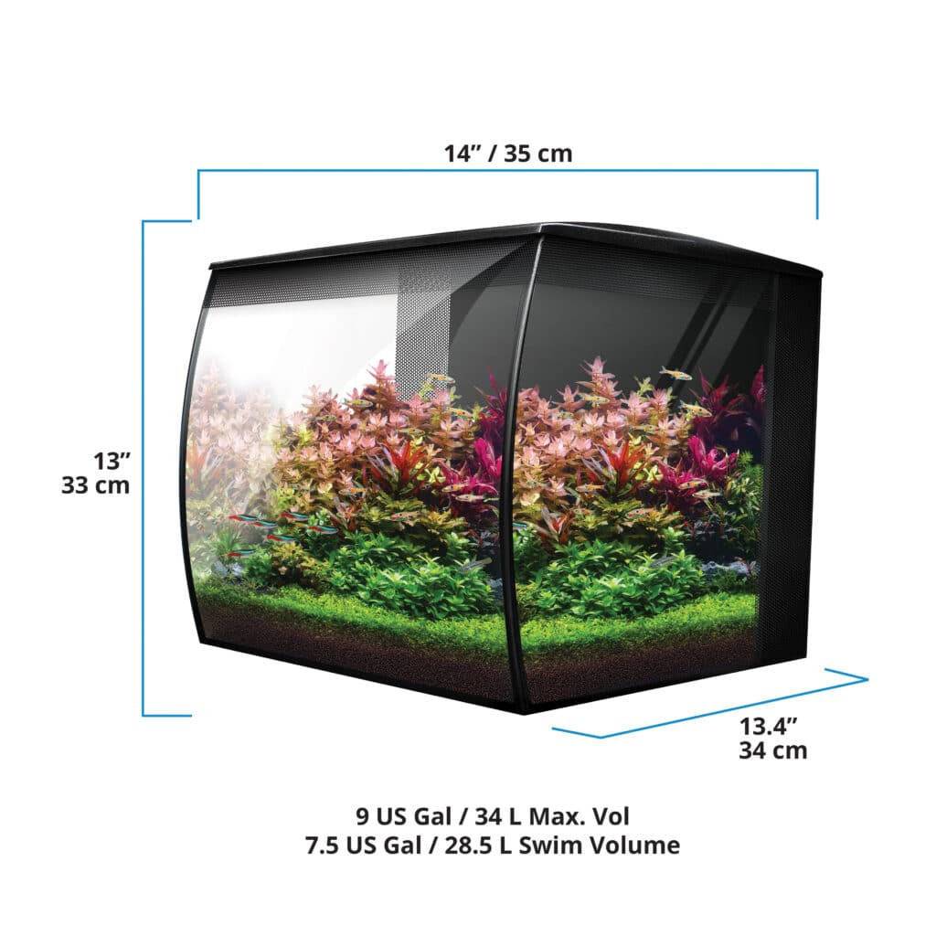 Fluval Flex 2.0 9 gal Aquarium Kit, Black | AquaCave