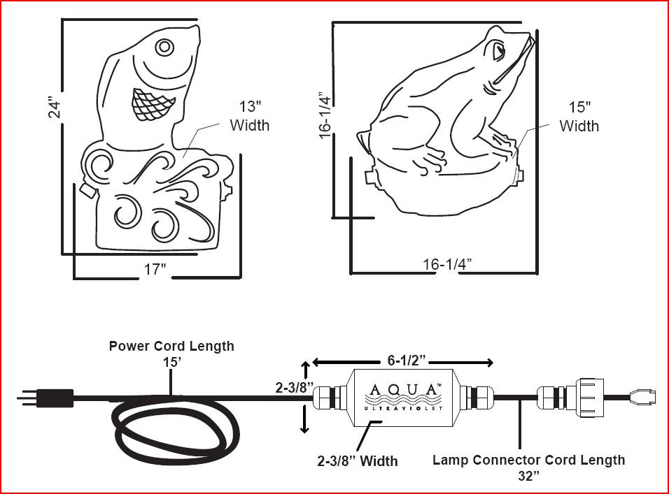 Aqua Ultraviolet Statuary FROG - 15 Watt UV Sterilizer - AquaCave.com ...