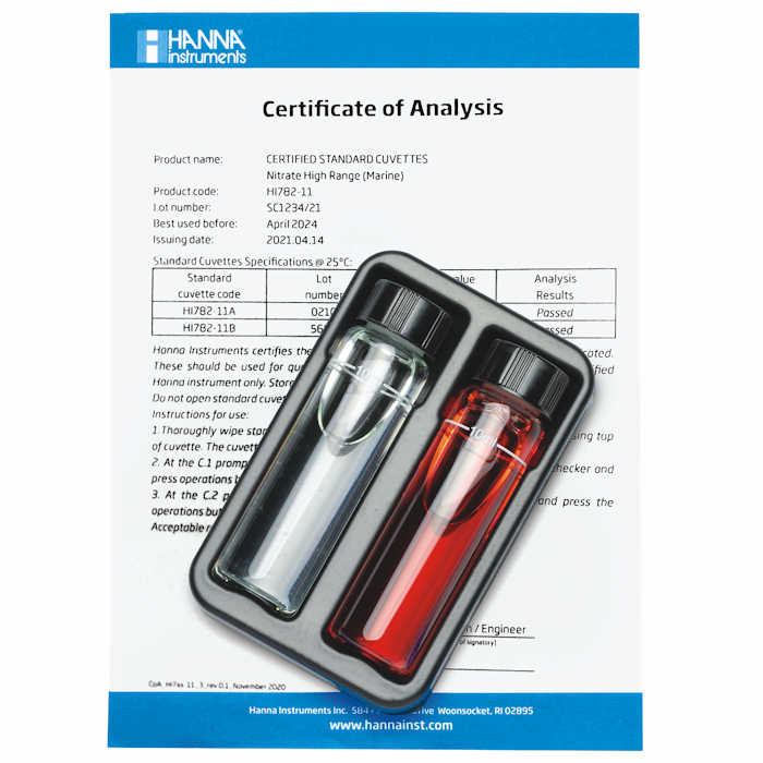 Hanna HI782-11 Marine High Range Nitrate Checker Calibration Check