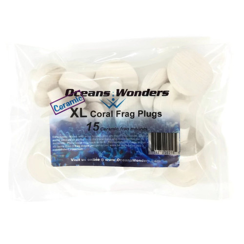 Ocean Wonders Ceramic XL Coral Frag Plugs, 15 Pack
