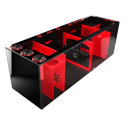 Bashsea SS-48 Signature Series Sump, 48 x 15 x 16 in. - Red/Black