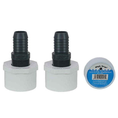 UV Sterilizer Reducer Kit, 2” PVC to 1/2” barb