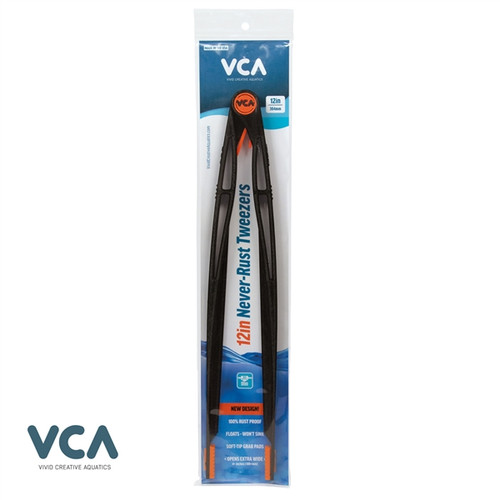 VCA 12" Never-Rust Aquarium Tweezers UV - BLACK (2nd Gen)