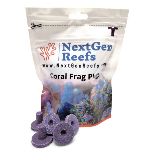 Ocean Wonders NextGen 1" Ceramic Coralline Purple Coral Frag Plugs 25 pc