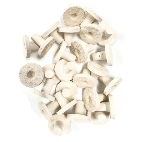 Ocean Wonders NextGen 1" Ceramic NATURAL WHITE Coral Frag Plugs - 100 Pack