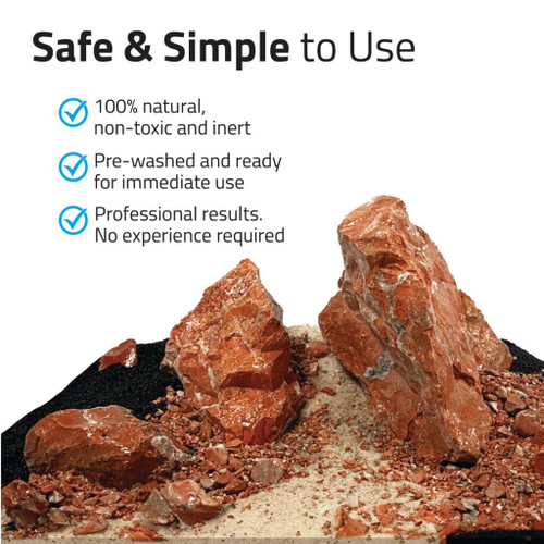 Fluval Aquascaper Natural Rock & Sand Décor Set, Mega, 46 lb / 21 kg, Red Rock Canyon