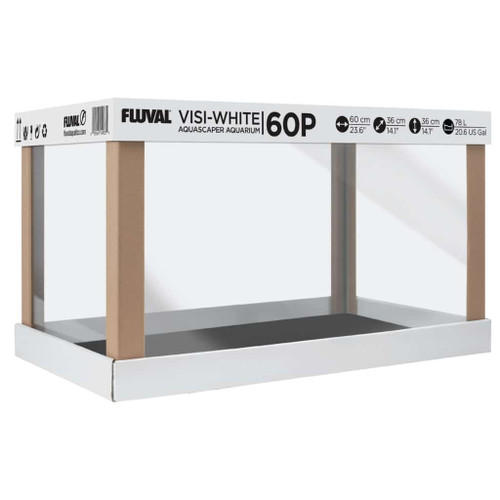 Fluval Visi-White Rimless Tank 60P 20 gal